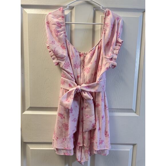 Arula Pink Short sleeve romper 1X - Picture 4 of 6